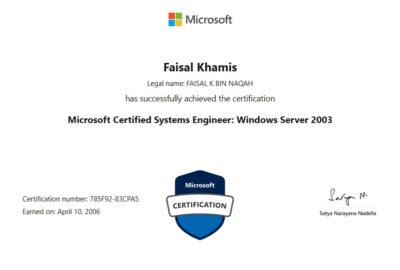 Microsoft Certified Systems Engineer: Windows Server 2003